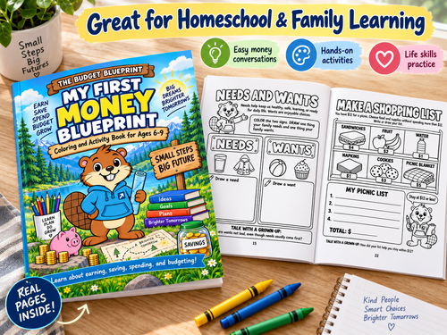 My First Money Blueprint: Coloring and Activity Book for Ages 6–9