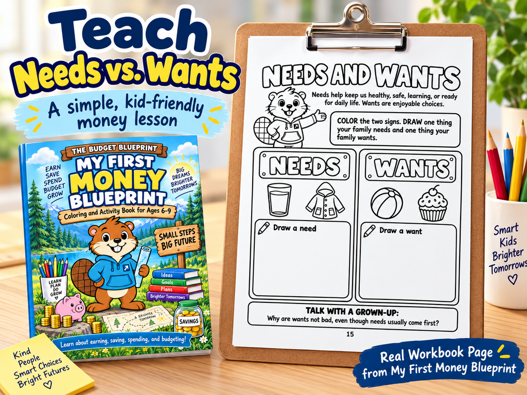 My First Money Blueprint: Coloring and Activity Book for Ages 6–9