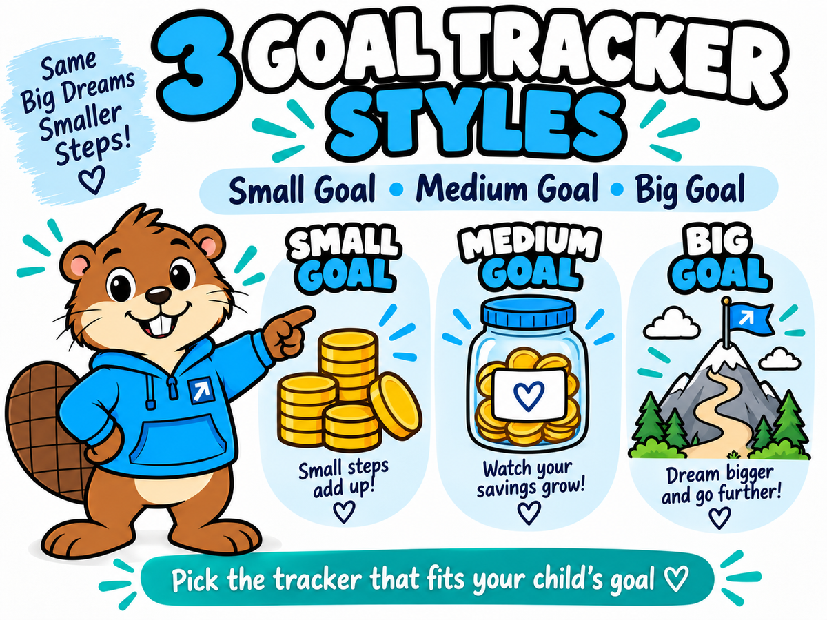 My First Savings Goal Kit | Printable Savings Worksheets for Kids Ages 6–9