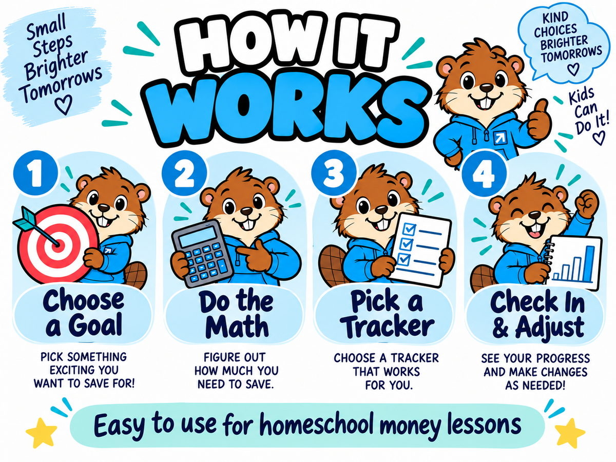 My First Savings Goal Kit | Printable Savings Worksheets for Kids Ages 6–9