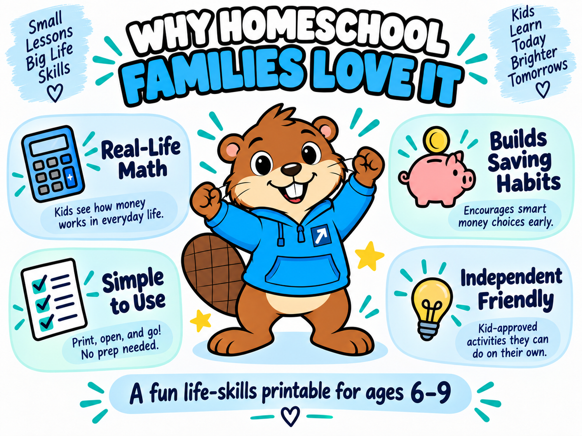 My First Savings Goal Kit | Printable Savings Worksheets for Kids Ages 6–9