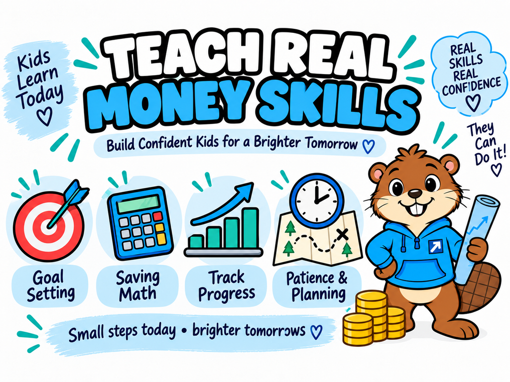 My First Savings Goal Kit | Printable Savings Worksheets for Kids Ages 6–9