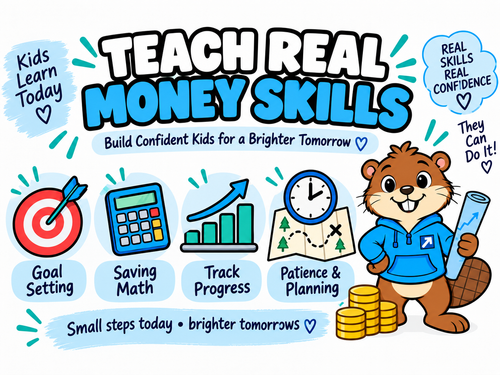 My First Savings Goal Kit | Printable Savings Worksheets for Kids Ages 6–9